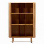 Буфет из ясеневого шпона с открытыми полками и 2-мя раздвижными дверями Toinette варинант исполнения - 3 | Loft Concept в Екатеринбурге