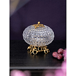 Конфетница из прозрачного рельефного стекла Eden Garden варинант исполнения - 5 | Loft Concept в Екатеринбурге