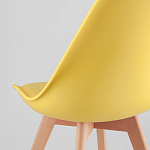Стул с основой из пластика и мягким сиденьем Arvika Yellow варинант исполнения - 6 | Loft Concept в Екатеринбурге