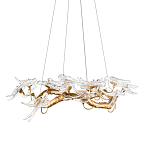 Люстра подвесная с прозрачными стеклянными птичками на ветвях Диаметр 80 см Serip Voa варинант исполнения - 1 | Loft Concept в Екатеринбурге