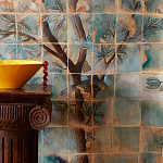 Обои ручная роспись Braganza Standard colourway on dyed paper варинант исполнения - 1 | Loft Concept в Екатеринбурге