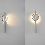 Бра с круглым зеркальным диском на прямоугольном соновании Reflection Circle Glow варинант исполнения - 4 | Loft Concept в Екатеринбурге