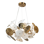Люстра с белыми и золотистыми цветами Dahlia Flowers Lamp варинант исполнения - 3 | Loft Concept в Екатеринбурге
