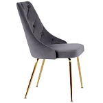Стул в серой велюровой обивке Ward Grey Velour Chair варинант исполнения - 3 | Loft Concept в Екатеринбурге