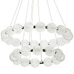 Светодиодная двухъярусная кольцевая люстра хром Crystal Globule Chandelier Chrome варинант исполнения - 1 | Loft Concept в Екатеринбурге