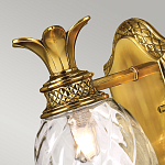 Бра для ванных комнат с прозрачным стеклянным плафоном в форме ананаса и декоративным основанием с рельефным узором Hinkley варинант исполнения - 2 | Loft Concept в Екатеринбурге