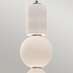 Подвесной светильник белого цвета с тремя геометрическими плафонами Alora Mood варинант исполнения - 4 | Loft Concept в Екатеринбурге