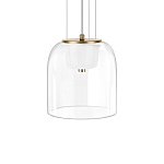 Подвесной светильник с цилиндрическим прозрачным стеклянным плафоном Grada Light варинант исполнения - 4 | Loft Concept в Екатеринбурге