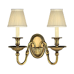 Бра с 2-мя бежевыми абажурами в классическом стиле Hinkley варинант исполнения - 1 | Loft Concept в Екатеринбурге