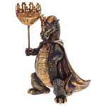 Подсвечник в виде дракона Dragon candlestick Green Gold Brown L or R варинант исполнения - 9 | Loft Concept в Екатеринбурге