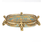 Чаша с орнаментом на ножках в виде бронзовых ангелов Eden Garden варинант исполнения - 1 | Loft Concept в Екатеринбурге