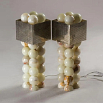 Настольная лампа с основанием из 24 выточенных сферических камней Through Stone варинант исполнения - 3 | Loft Concept в Екатеринбурге