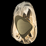 Бра овальное из стекла с золотым элементом Flow Texture  варинант исполнения - 1 | Loft Concept в Екатеринбурге