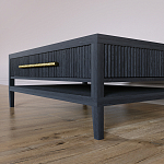 Кофейный стол Primo с двумя ящиками Черный дуб варинант исполнения - 6 | Loft Concept в Екатеринбурге