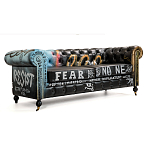 Диван в Лофт Честерфильд граффити из винтажной кожи GRAFFITI PARA Chesterfield варинант исполнения - 2 | Loft Concept в Екатеринбурге