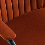 Кресло бархатное с подлокотниками на металлическом каркасе Oriel Retro Armchair варинант исполнения - 5 | Loft Concept в Екатеринбурге