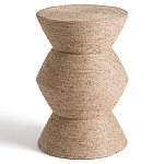 Приставной стол с отделкой из джута Juti D30 см варинант исполнения - 1 | Loft Concept в Екатеринбурге