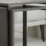 Комплект из 2-х приставных столов серого цвета из дерева ZIGOSH RETRO GREY варинант исполнения - 4 | Loft Concept в Екатеринбурге