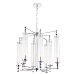 Люстра с 8-ю прозрачными цилиндрическими плафонами Jeanette варинант исполнения - 4 | Loft Concept в Екатеринбурге