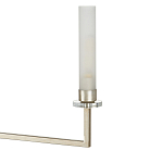 Люстра с 6-ю белыми матовыми плафонами из стекла в форме цилиндра Longitude варинант исполнения - 1 | Loft Concept в Екатеринбурге