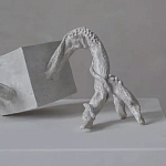 Скульптура «Окаменелый рост», Белый объект варинант исполнения - 2 | Loft Concept в Екатеринбурге