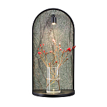 Настенный светильник зеленого цвета с черной рамкой овальной формы с полкой Herbarium  варинант исполнения - 6 | Loft Concept в Екатеринбурге