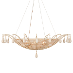 Люстра из деревянных бусин с подвесками в виде капель Wooden Beads варинант исполнения - 5 | Loft Concept в Екатеринбурге