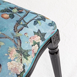 Стул из массива бука бирюзовый с изображением птиц в саду Turquoise Chinoiserie Bird Chair варинант исполнения - 4 | Loft Concept в Екатеринбурге