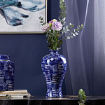 Ваза из фарфора сине-белого цвета Blue & White Ornament  варинант исполнения - 5 | Loft Concept в Екатеринбурге