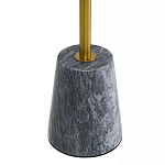 Кофейный столик круглый из мрамора серый Reliable Foundation варинант исполнения - 4 | Loft Concept в Екатеринбурге