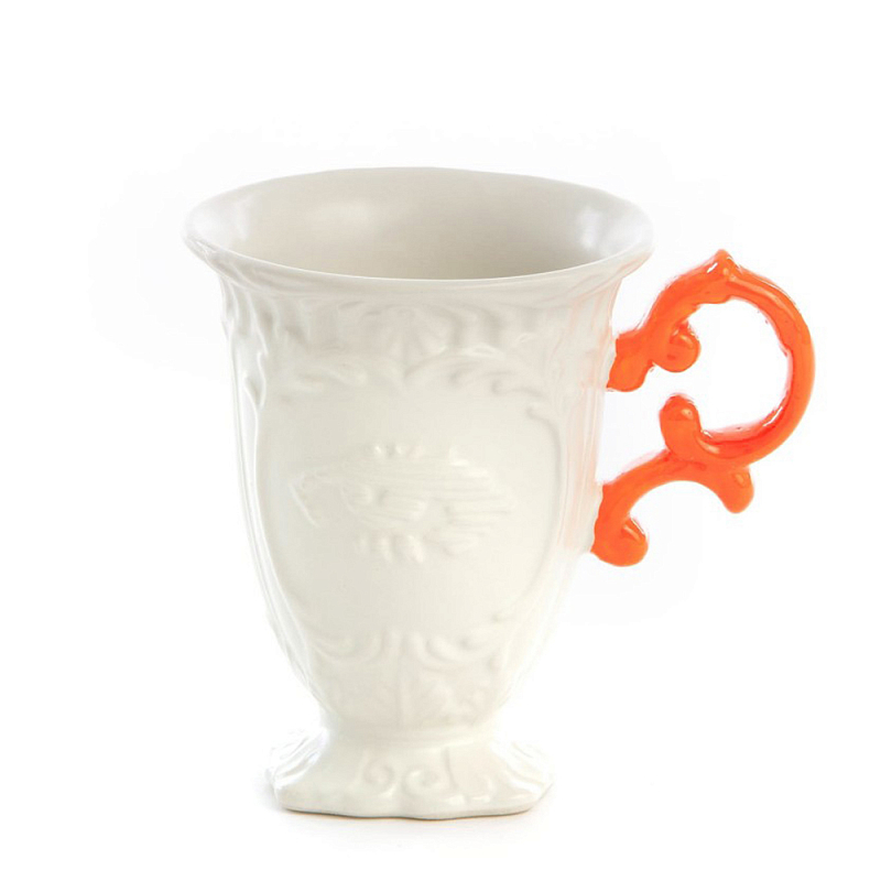 Кружка Seletti I-Mug Orange Белый Оранжевый в Екатеринбурге | Loft Concept 