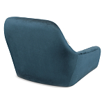 Барный стул со спинкой и подлокотниками на 4-х металлических ножках Douglas Rhombus Синий Велюр варинант исполнения - 3 | Loft Concept в Екатеринбурге