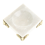 Подставка под шар квадратная из натурального камня Мрамор на ножках Natural Stone Sphere Stands варинант исполнения - 1 | Loft Concept в Екатеринбурге