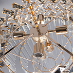 Люстра многоярусная с переплетенными металлическими элементами черного и золотого цвета и прозрачными хрустальными подвесками Empire Chandelier Crystal варинант исполнения - 10 | Loft Concept в Екатеринбурге