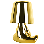 Настольная лампа фигурная золотого цвета с гладким абажуром Высота 16 см Sophia варинант исполнения - 4 | Loft Concept в Екатеринбурге