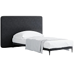 Кровать с большим мягким изголовьем Unity Grey Bed варинант исполнения - 7 | Loft Concept в Екатеринбурге