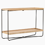 Консоль деревянной столешницей и полкой Wooden Table Top and Shelf варинант исполнения - 7 | Loft Concept в Екатеринбурге