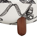 Кресло без подлокотников на деревянных ножках белое с вышивкой Sharp Armchair варинант исполнения - 4 | Loft Concept в Екатеринбурге