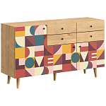 Буфет с принтом на дверцах Elise Cupboard варинант исполнения - 10 | Loft Concept в Екатеринбурге