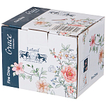 Кружка фарфоровая синяя с цветочным принтом 470 мл Flower Porcelain Collection варинант исполнения - 2 | Loft Concept в Екатеринбурге