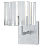 Бра серебряное с фактурным прозрачным абажуром Optical Crystal варинант исполнения - 3 | Loft Concept в Екатеринбурге