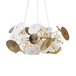 Люстра с белыми и золотистыми цветами Dahlia Flowers Lamp варинант исполнения - 2 | Loft Concept в Екатеринбурге