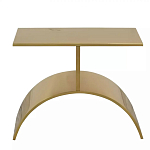 Дизайнерский журнальный стол золотой на полукруглом основании Wecaben варинант исполнения - 2 | Loft Concept в Екатеринбурге