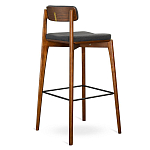 Барный стул из массива ясеня с обивкой из рогожки Elegant Ash варинант исполнения - 4 | Loft Concept в Екатеринбурге