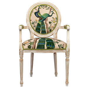 Полукресло с зелеными павлинами Emperor's Bird