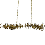 Линейная люстра Brass Eucalyptus Branches Lighting Chandelier варинант исполнения - 1 | Loft Concept в Екатеринбурге