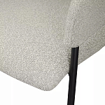 Стул мягкий с подлокотниками Chair Gray Upholstery Boucle варинант исполнения - 7 | Loft Concept в Екатеринбурге