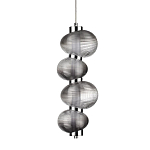 Подвесной светильник с 4-мя рифлеными стеклянными шарами Marcelh Light варинант исполнения - 1 | Loft Concept в Екатеринбурге