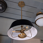 Подвесной светильник с конусовидным металлическим абажуром черного цвета Kichler варинант исполнения - 9 | Loft Concept в Екатеринбурге