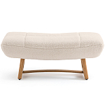 Оттоманка с обивкой букле Lino White Boucle Ottoman варинант исполнения - 2 | Loft Concept в Екатеринбурге